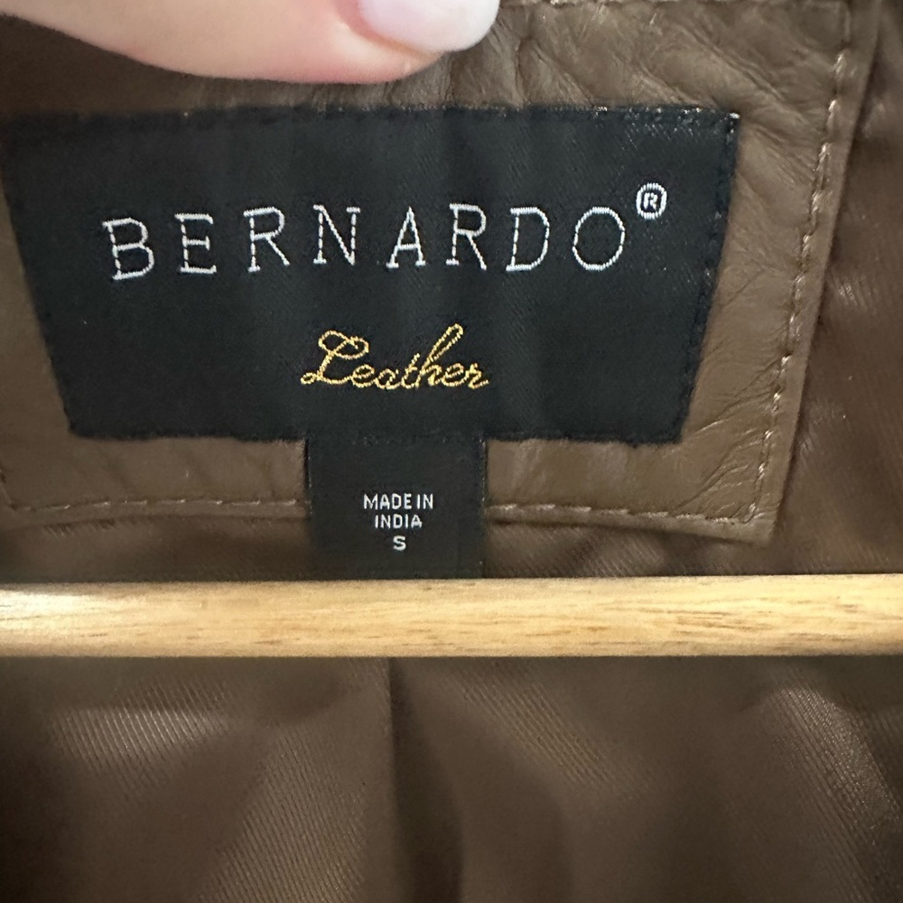 Bernardo Brown Leather Moto Jacket - Picture 6 of 9